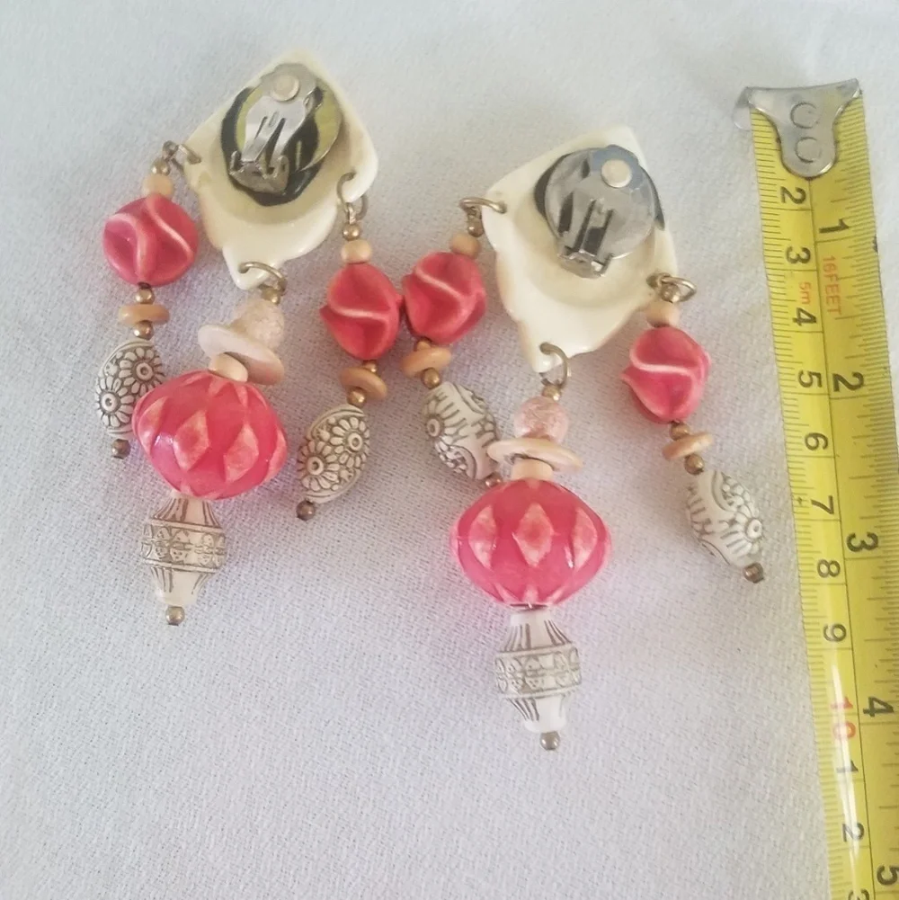 Tribal Clip Earrings